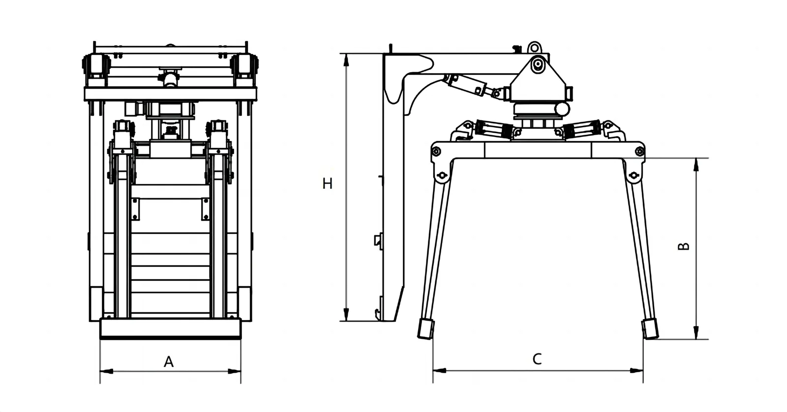 Wontonne-Forklift-Attachments-Bell-Type-Block-Clamp-01